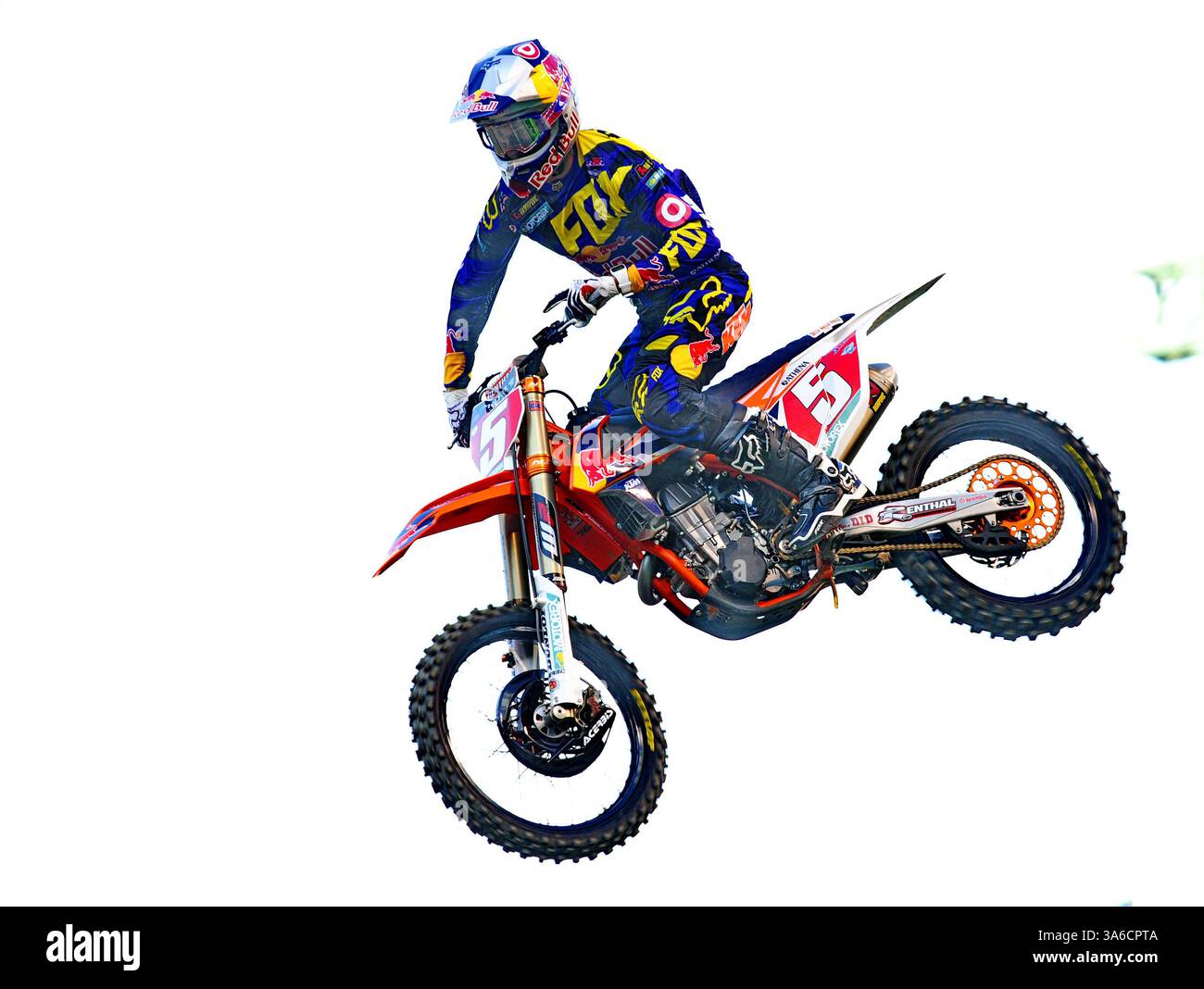 31 gennaio 2015. Ryan Dungey in azione durante la gara Monster Energy ama Supercross di classe 450 all'Angels Stadium di Anaheim, California. John Pyle/Cal Sport Media. (Immagine di credito: © John Pyle/Cal Sport Media/ZUMAPRESS.com) Foto Stock