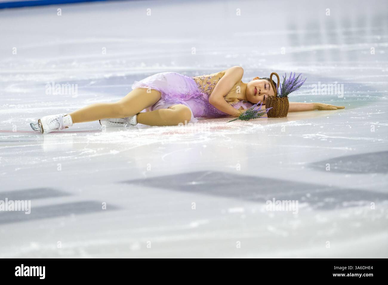 Mone Chiba del Giappone visto in azione durante il FISU Games 2025 Figure Skating Exhibition Gala. Foto Stock