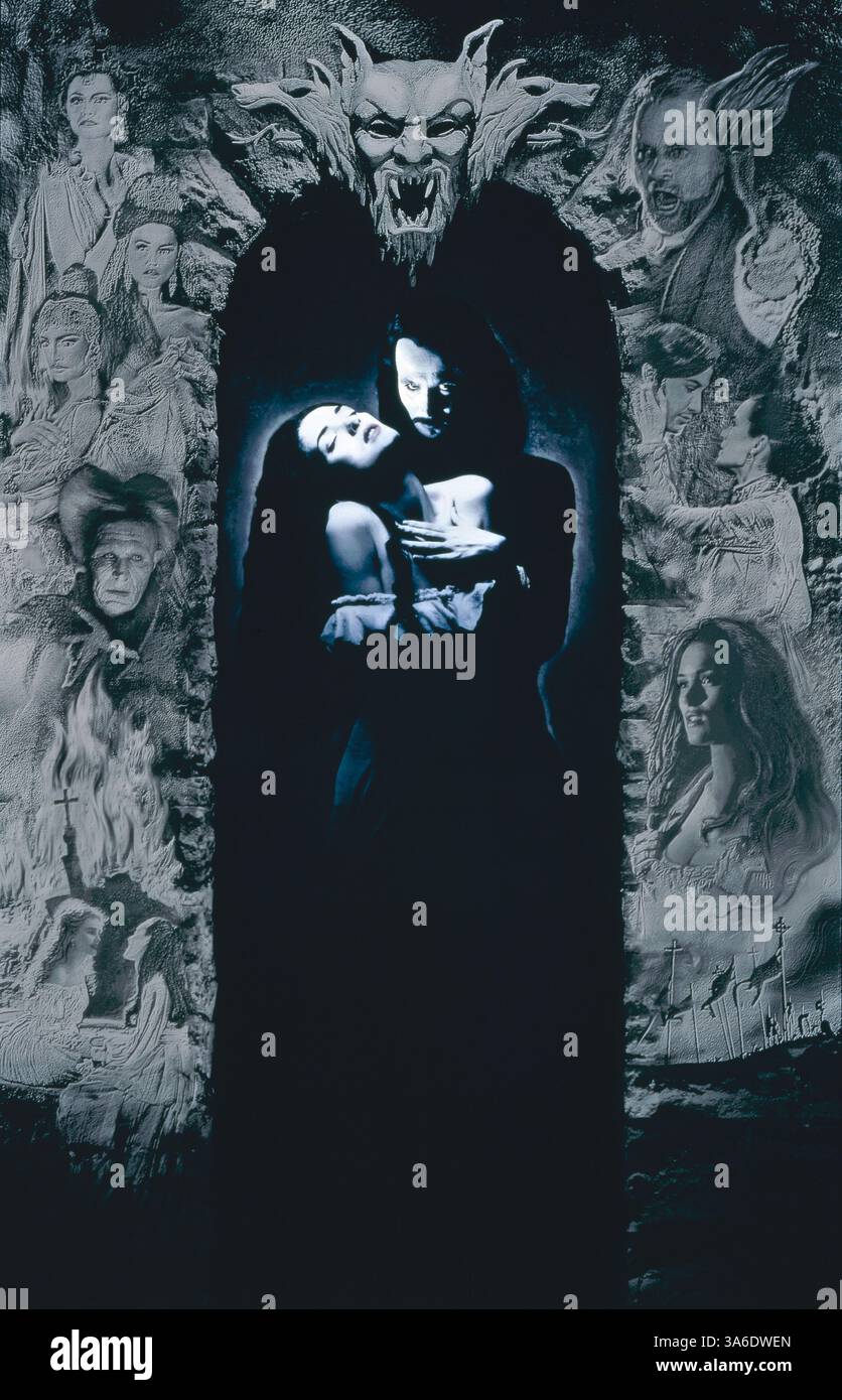 Nov 13, 1992; Hollywood, CA, Stati Uniti d'America; Direttore Francis Ford Coppola e Columbia Pictures portarvi "Bram Stoker's Dracula." interpretato da Gary Oldman come Dracula, Anthony Hopkins come il dottor Van Helsing, Winona Ryder come Mina Murray e Keanu Reeves come Jonathan Harker. Foto Stock