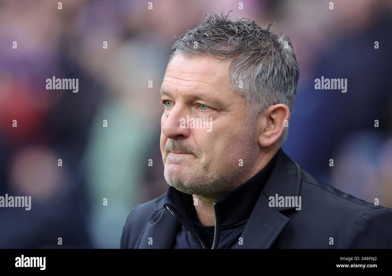 Foto del file datata 21-12-2024 del manager di Dundee Tony Docherty che non ha preoccupazioni circa la capacità di Lyall Cameron di esibirsi con il massimo impegno contro i Rangers il sabato, anche se il centrocampista ha concordato un pre-contratto con il club di Ibrox. Data di pubblicazione: Martedì 25 marzo, 2025. Foto Stock