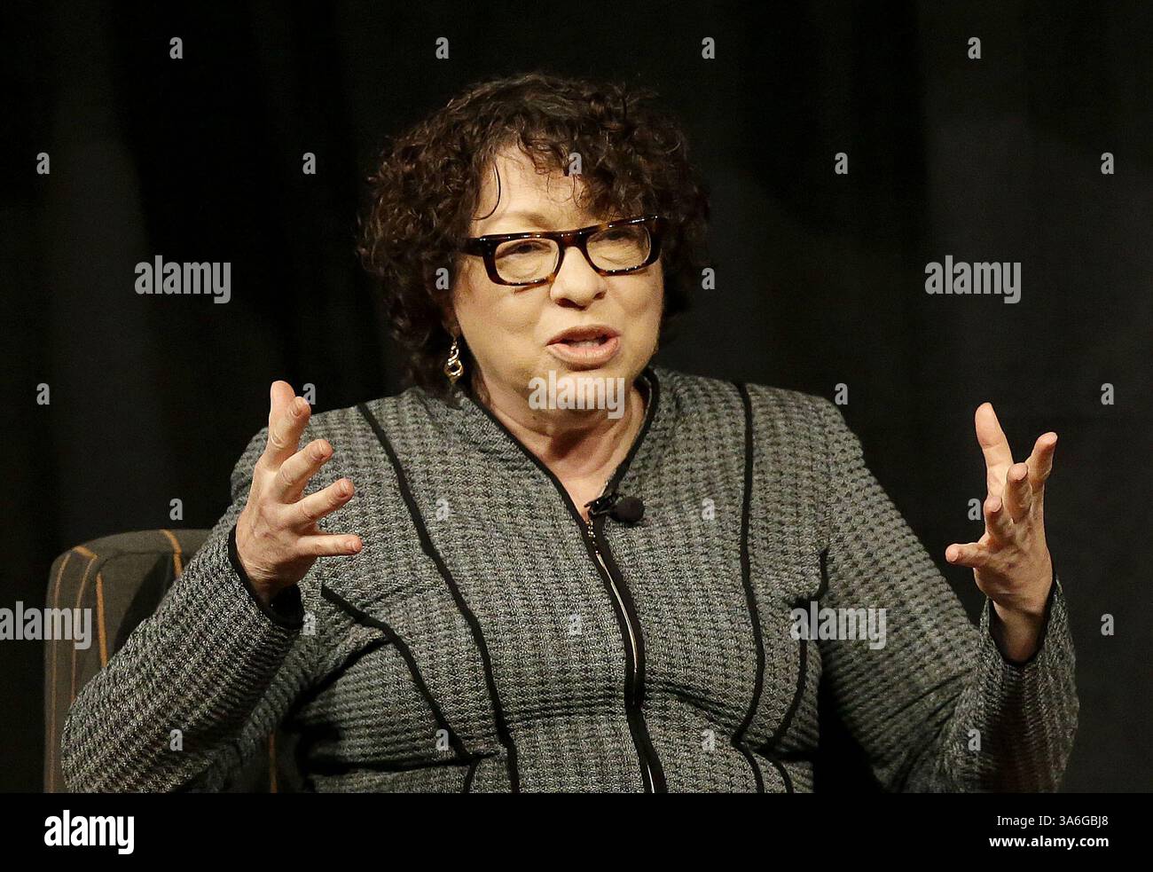 20 ottobre 2014 - San Jose, California, U. S - il giudice della Corte Suprema Sonia Sotomayor parla alla San Jose State University di San Jose, California lunedì 20 ottobre 2014. (Immagine di credito: © Prensa Internacional/ZUMA Wire) Foto Stock