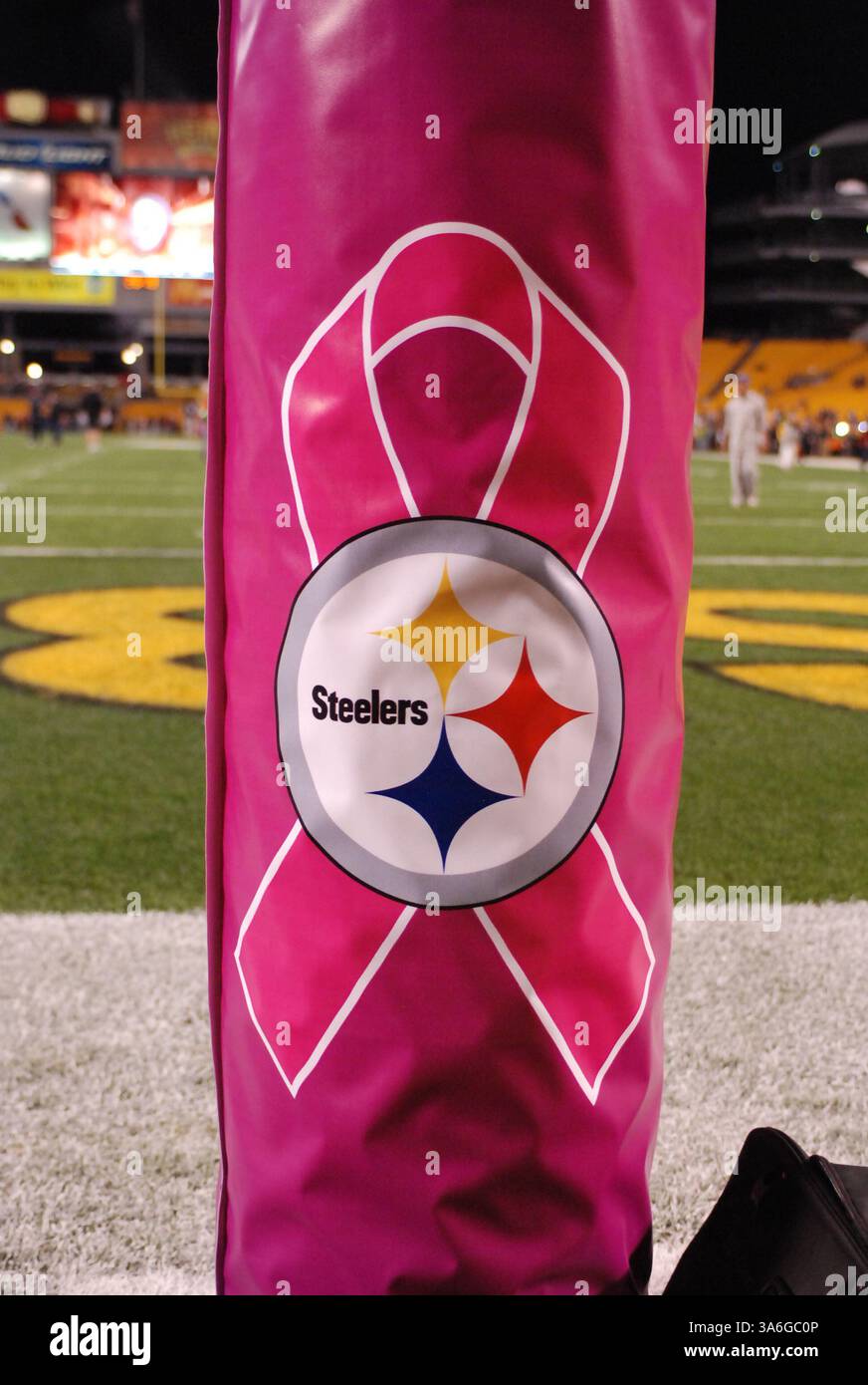 20 ottobre 2014: Steelers in rosa durante la partita Pittsburgh Steelers vs Houston Texans a Pittsburgh, PA. (Immagine di credito: © Jason Pohuski/Cal Sport Media/ZUMAPRESS.com) Foto Stock