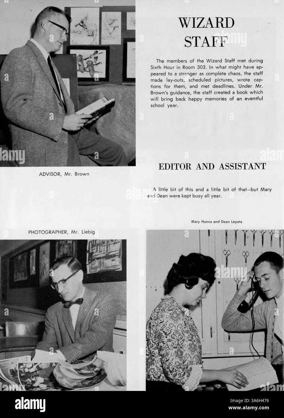 Questo annuario di Edison del 1962 presenta i momenti chiave dell'anno scolastico 1961-1962, tra cui risultati atletici, punti salienti accademici e contributi degli studenti afroamericani all'ambiente scolastico. Foto Stock