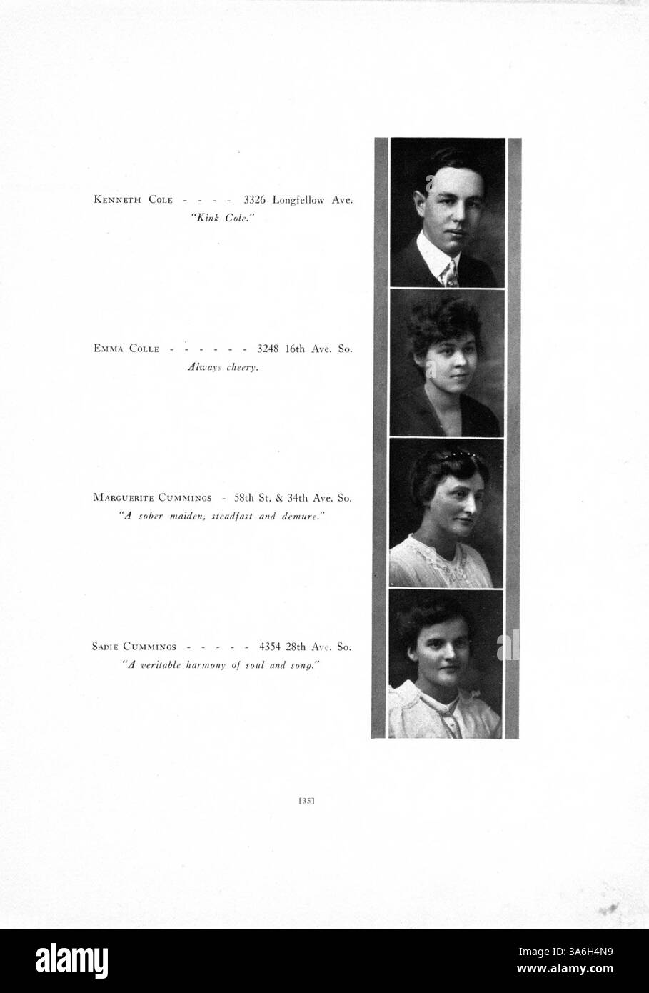 Il South High Yearbook del 1915 mette in evidenza gli eventi e i risultati significativi dell'anno scolastico 1914-1915, con studenti, insegnanti, club scolastici, atletica leggera, e il contributo degli studenti afroamericani all'ambiente scolastico. Foto Stock
