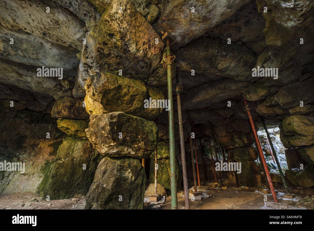 Galliner de Madona hypostyle room, es Migjorn Gran, Minorca, Isole Baleari, Spagna, Europa Foto Stock