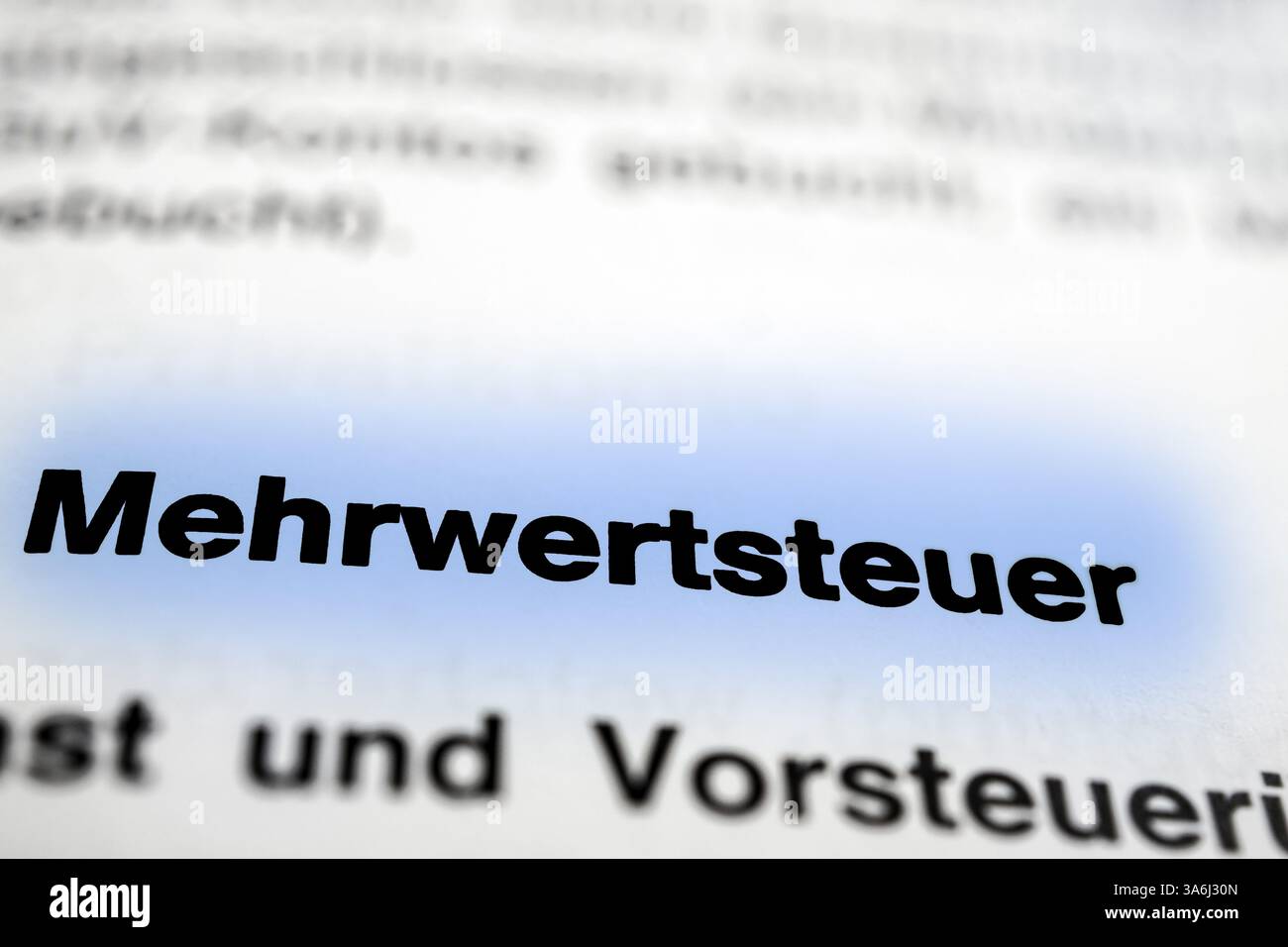 Testo sulla pagina Foto Stock