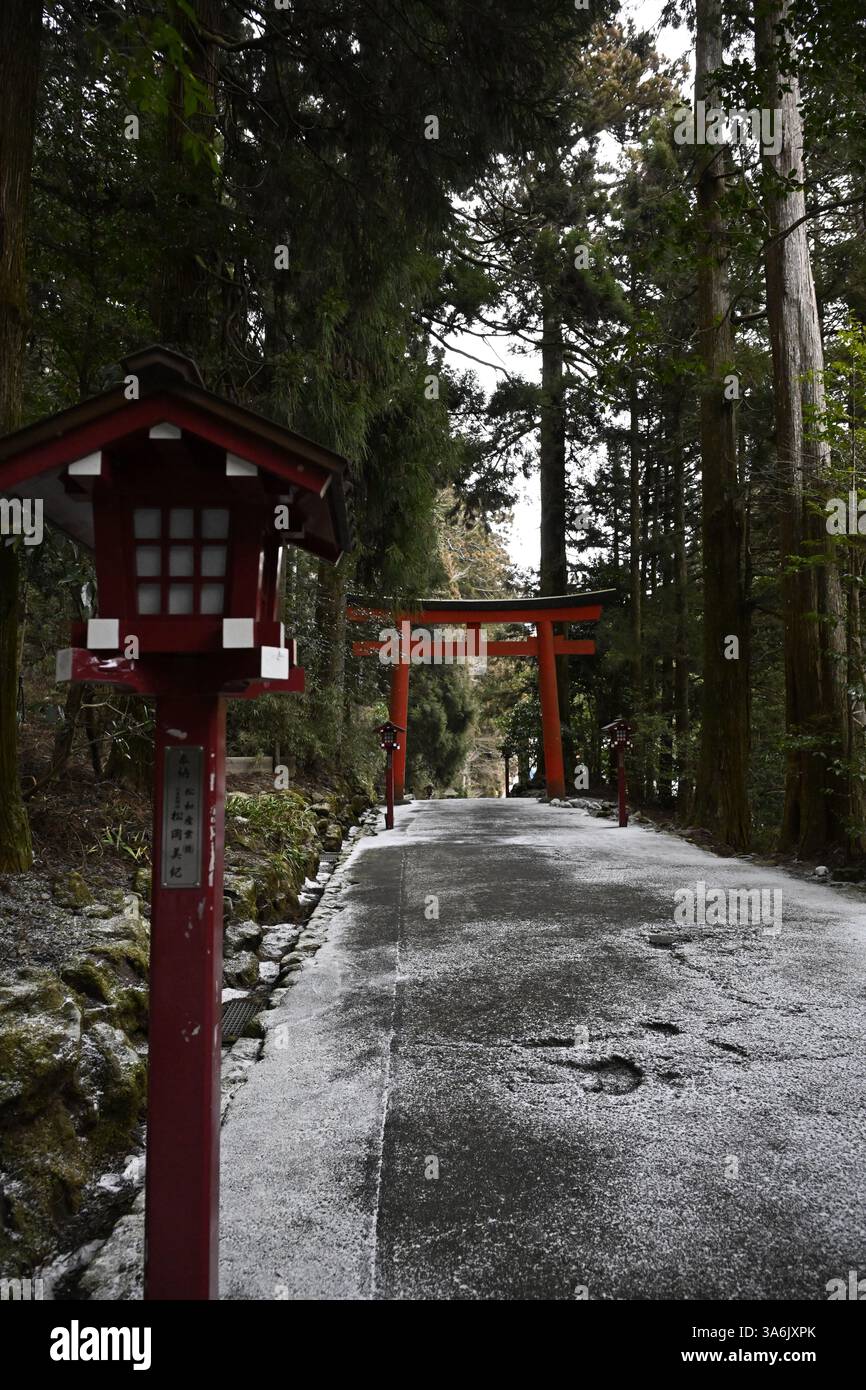 Tempio di Hakone in Giappone Foto Stock