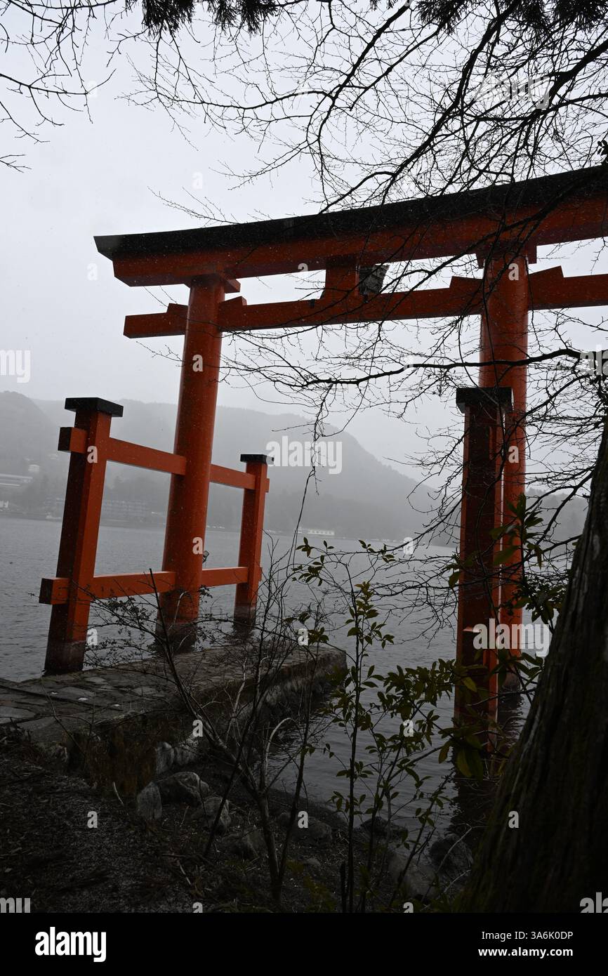 Tempio di Hakone in Giappone Foto Stock