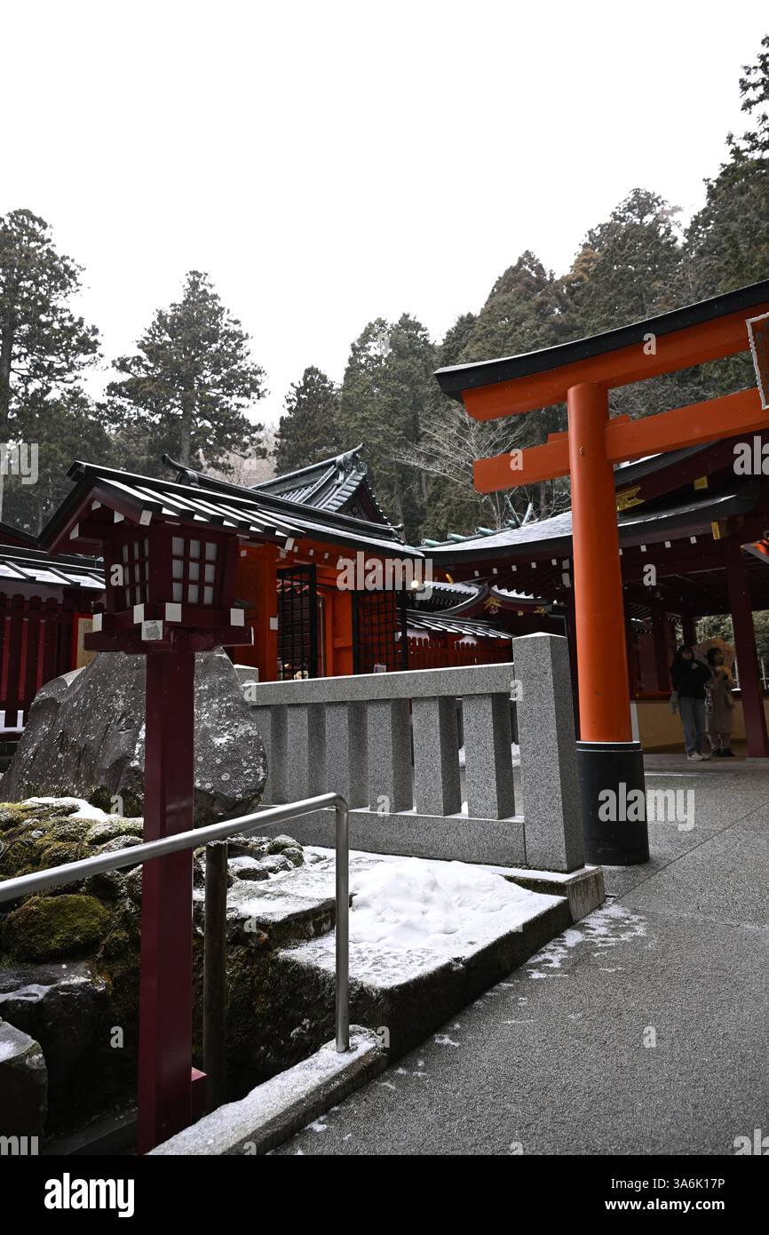 Tempio di Hakone in Giappone Foto Stock