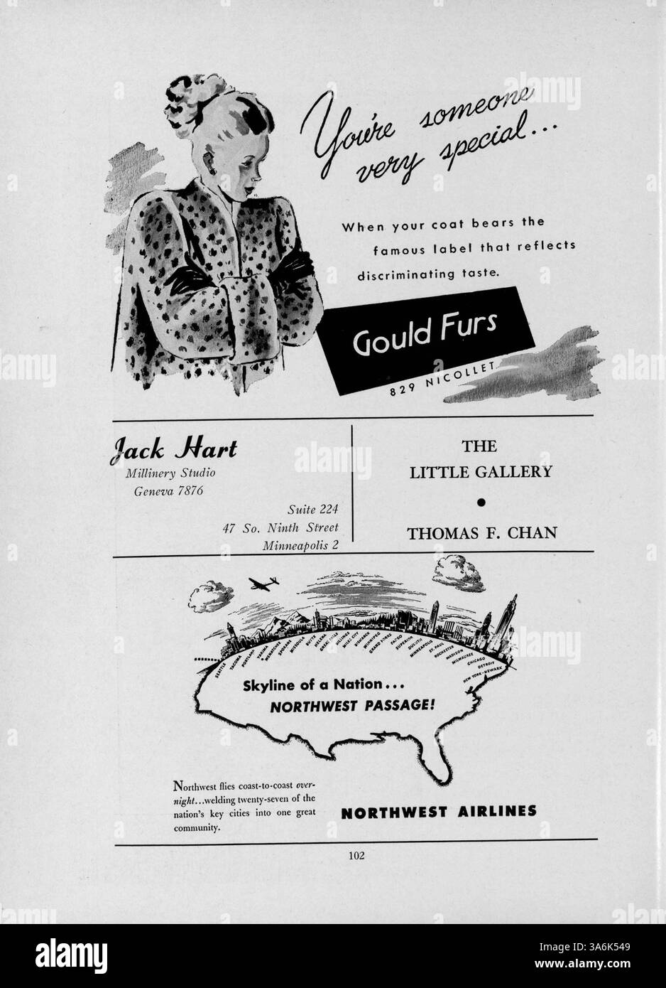 Tatler 1946 è un record storico di studenti, insegnanti e attività atletiche presso la Northrop Collegiate, documentando i punti salienti dell'anno accademico 1945-1946. Foto Stock