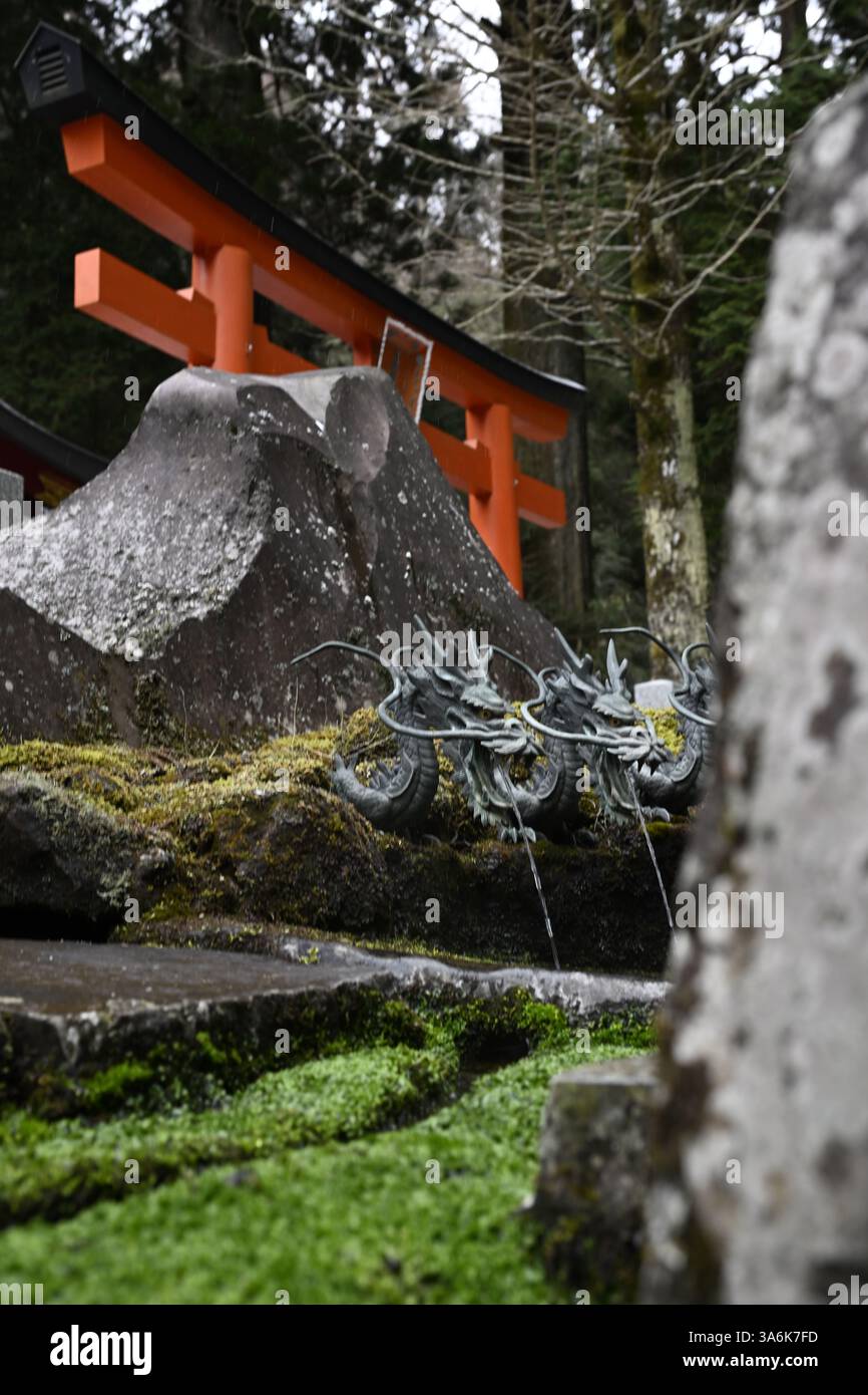 Tempio di Hakone in Giappone Foto Stock