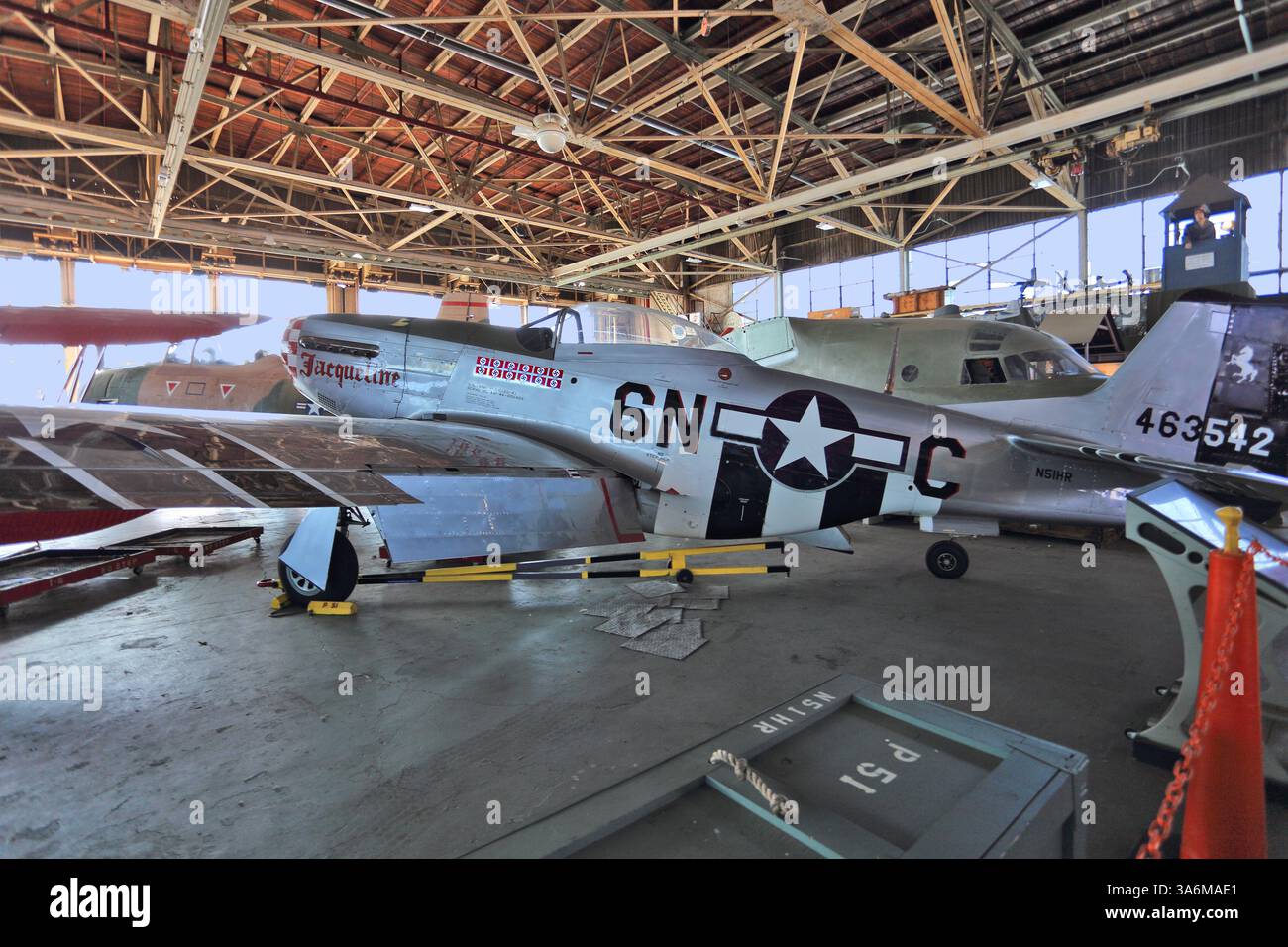 North American P-51D Mustang WW2 Fighter, American Airpower Museum, Republic Airport, Farmingdale, Long Island, NY Foto Stock