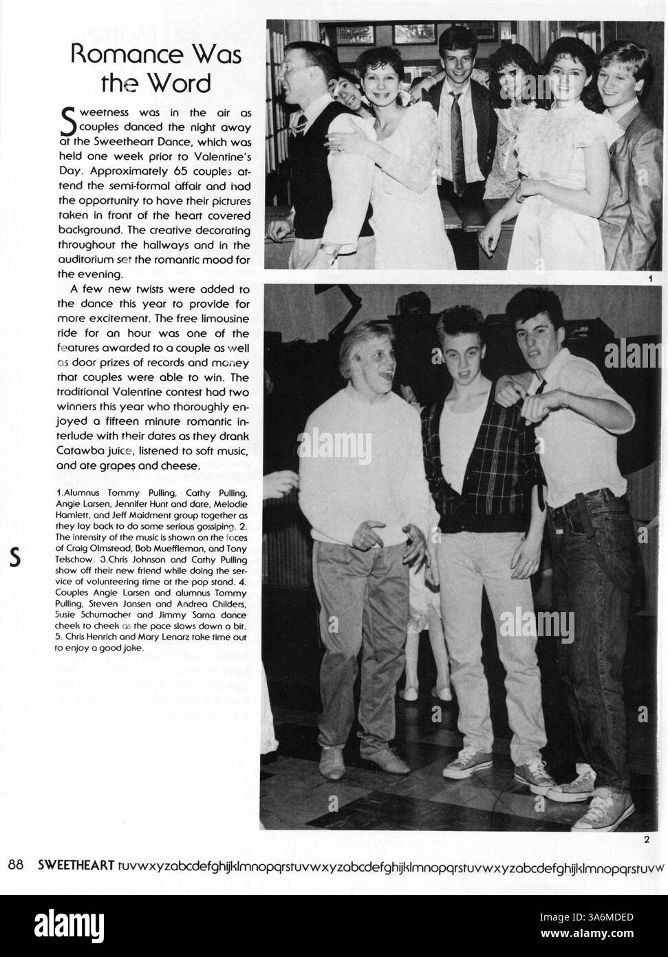 Questo annuario del 1987 di De la Salle conserva i ricordi dell'anno scolastico 1986-1987 con un'attenzione particolare all'atletica, agli eventi scolastici, ai risultati degli studenti e ai ritratti di studenti e docenti. Foto Stock