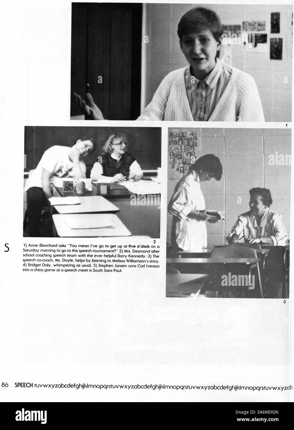 L'annuario De la Salle 1987 cattura i momenti salienti dell'anno accademico, documentando l'atletica, gli eventi scolastici, i club e i ritratti di studenti e insegnanti dal 1986 al 1987. Foto Stock