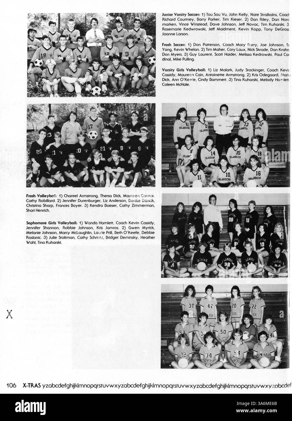 L'Annuario De la Salle del 1987 mette in evidenza l'anno scolastico 1986-1987, con ritratti di studenti e docenti, nonché copertura di atletica, club ed eventi accademici. Foto Stock