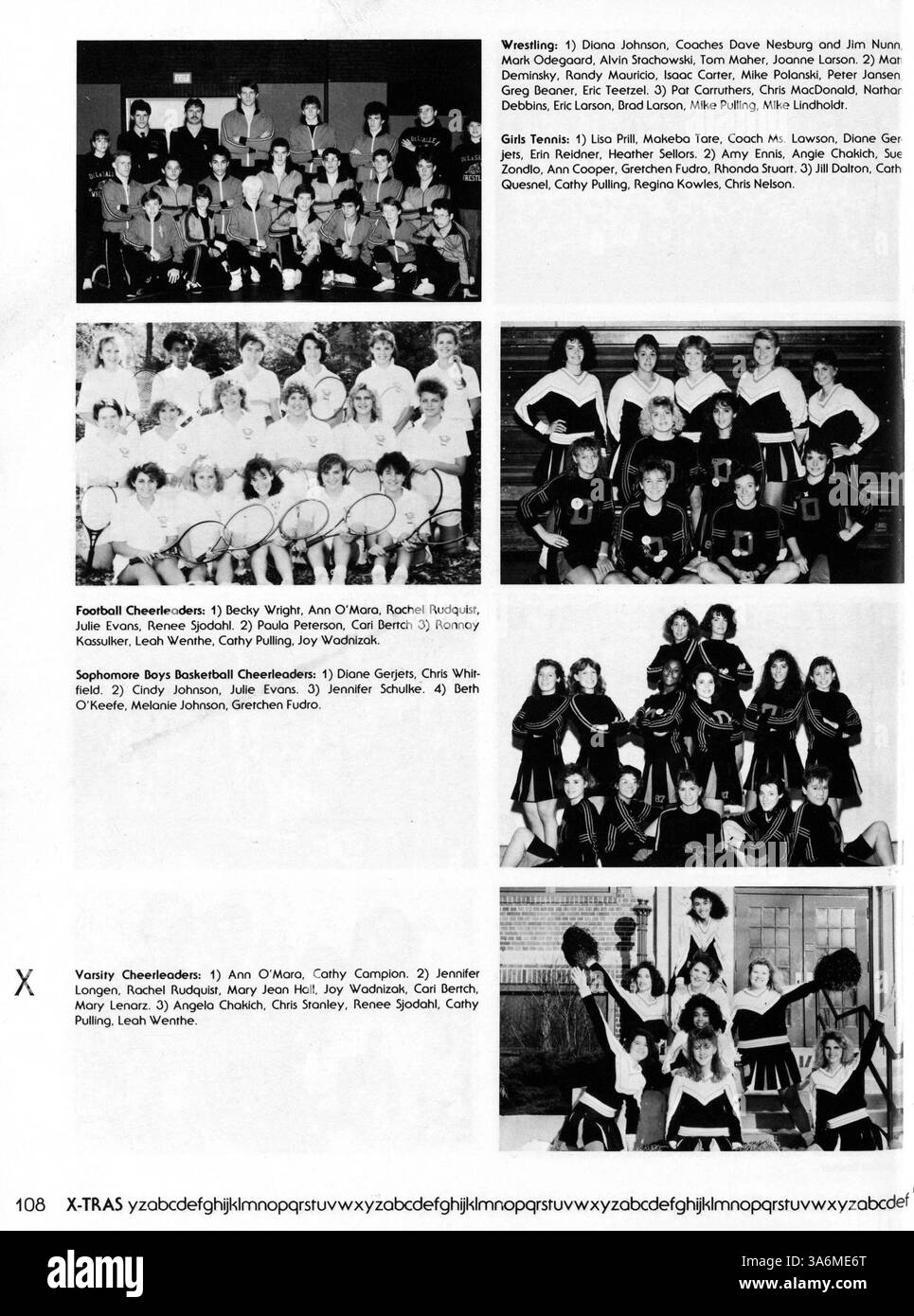 Questo annuario di De la Salle cattura l'anno scolastico 1986-1987, mettendo in evidenza i ritratti degli studenti, il coinvolgimento degli insegnanti, le attività scolastiche, l'atletica, ed eventi memorabili. Foto Stock