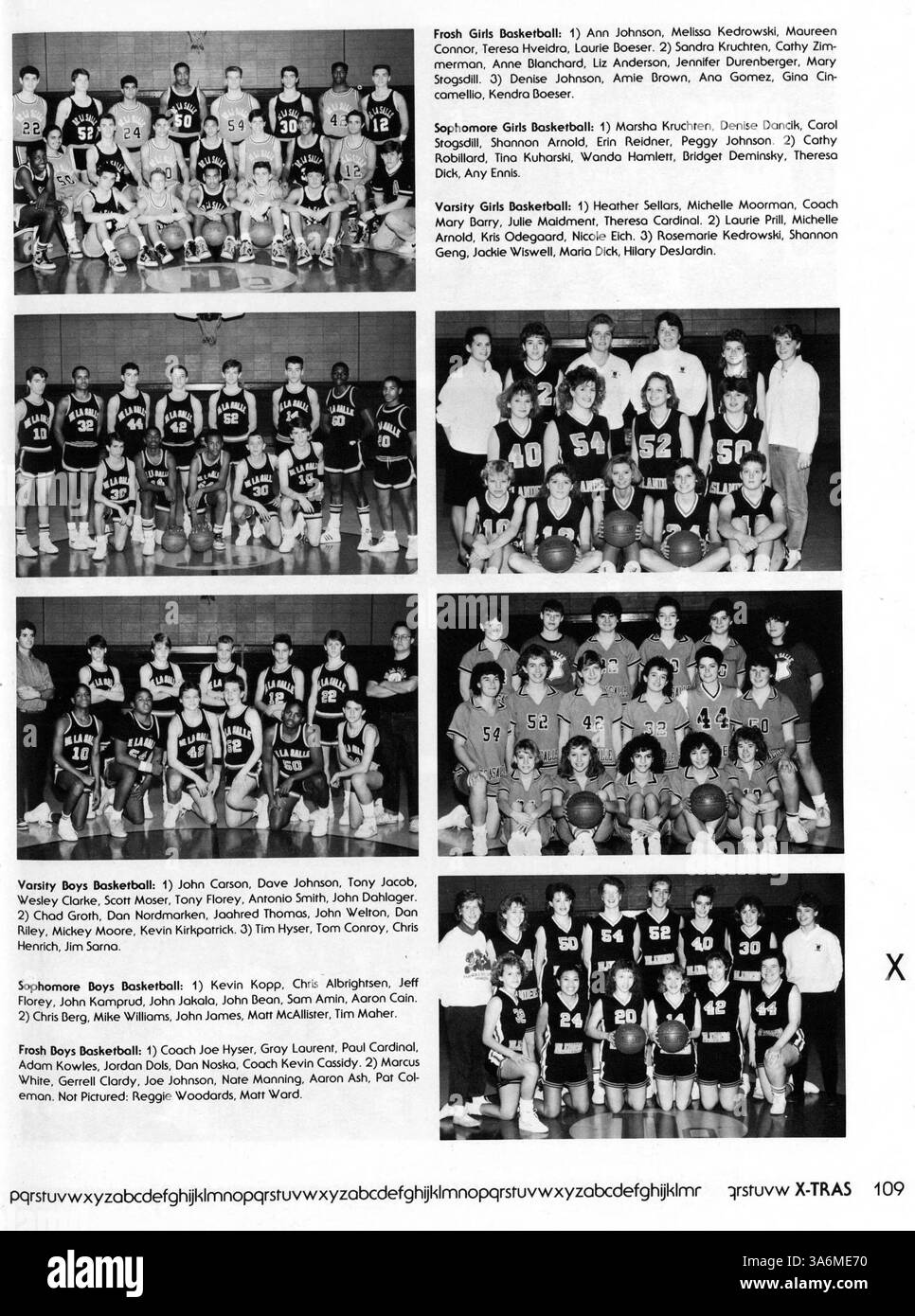 Il De la Salle Yearbook per il 1987 fornisce un resoconto dettagliato dell'anno accademico 1986-1987, tra cui ritratti di studenti e docenti, atletica, club ed eventi scolastici chiave. Foto Stock