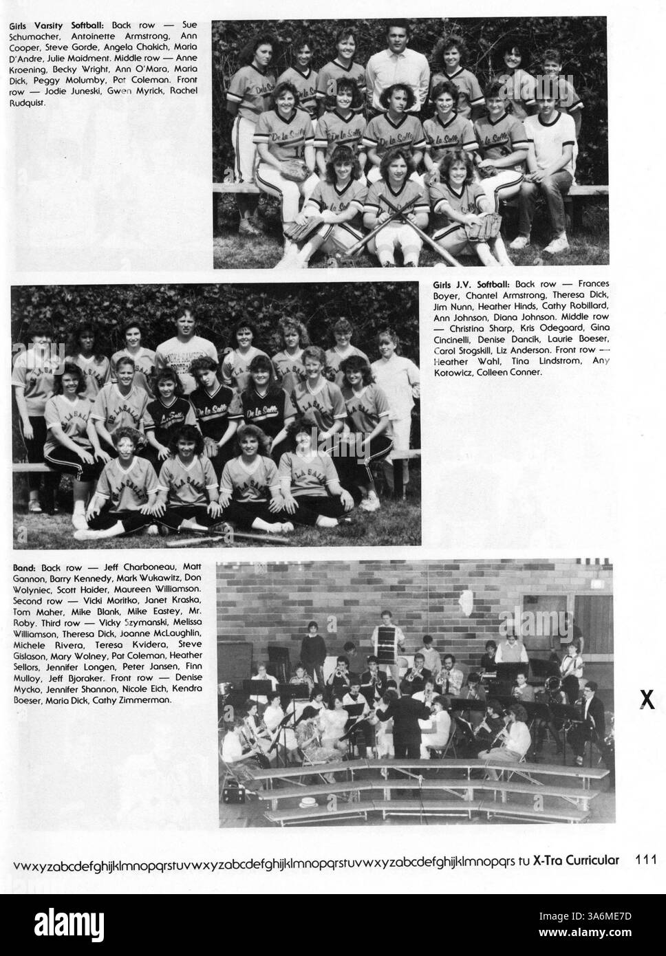 L'Annuario De la Salle 1987 mette in evidenza l'anno accademico, mostrando ritratti di studenti, facoltà, atletica, club, e eventi significativi dell'anno scolastico 1986-1987. Foto Stock