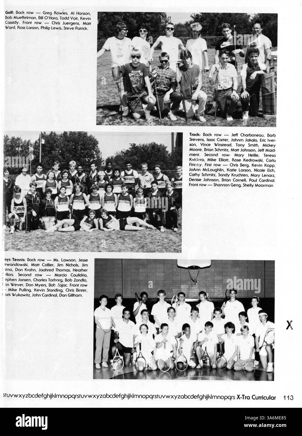 Questo annuario di liceo del 1987 copre l'anno accademico con ritratti studenteschi, facoltà, atletica, club e attività scolastiche significative presso De la Salle. Foto Stock