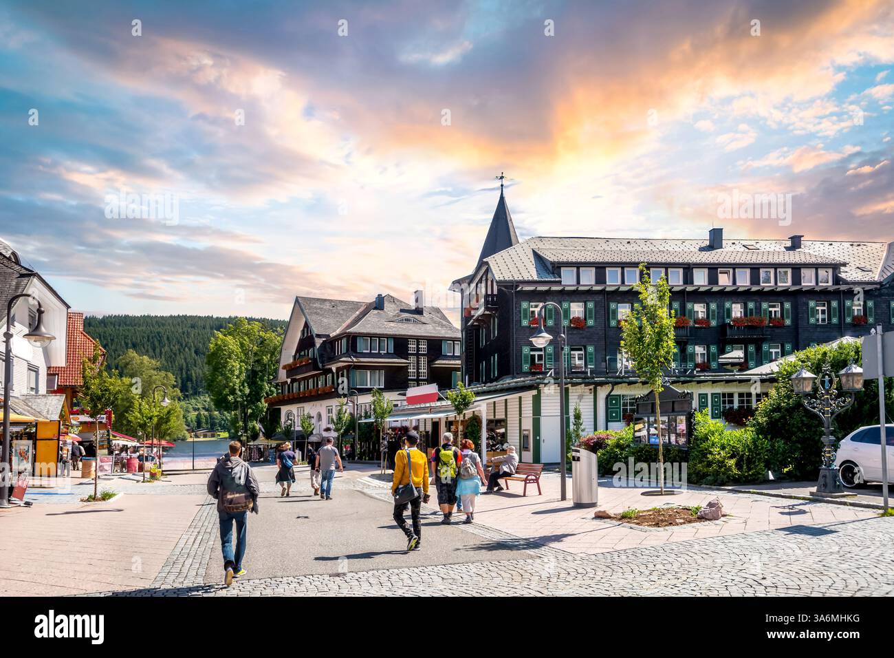 Città vecchia di Tuebingen, Germania Foto Stock
