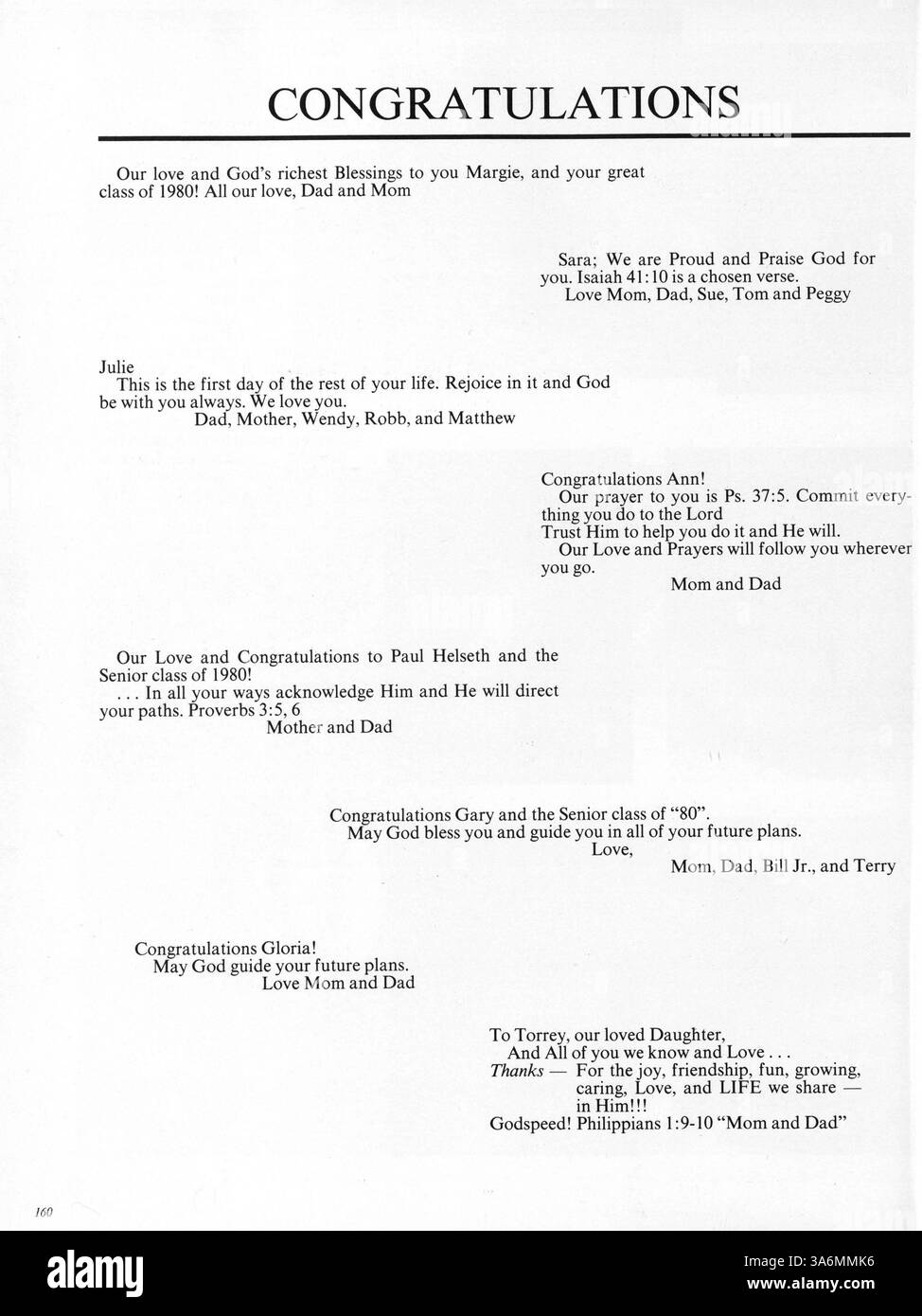 Questo annuario della Minnehaha Academy mette in evidenza l'anno scolastico 1979-1980 con un'attenzione particolare alla vita studentesca, ai club, all'atletica e ai risultati accademici. Mancano le pagine 55, 56 e 59-62. Foto Stock