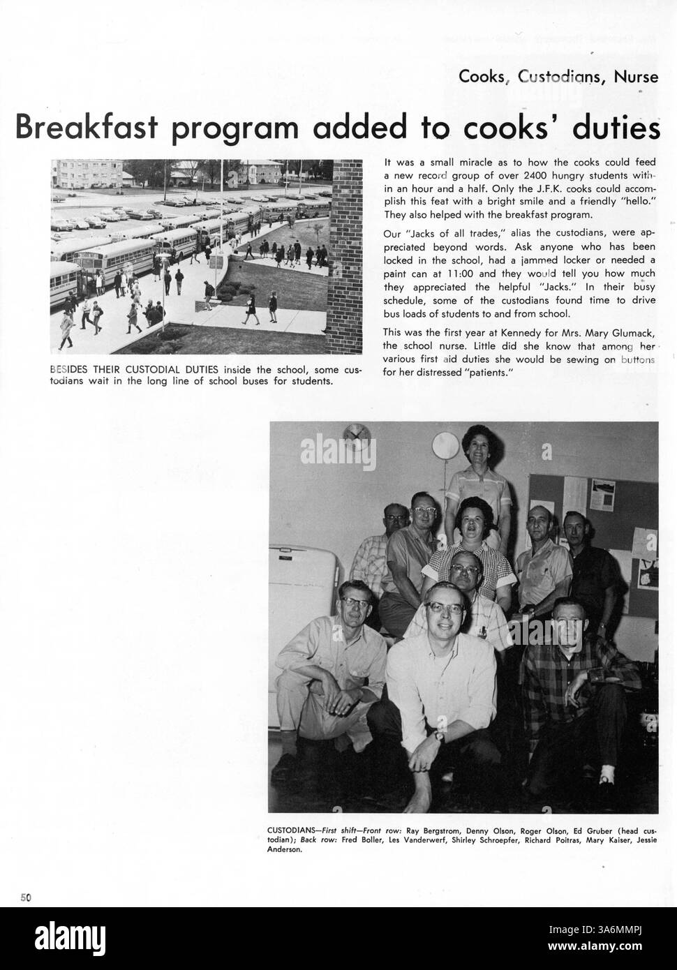 Il Kennedy High Yearbook del 1969, profili '69, mette in evidenza gli aspetti accademici, atletici e sociali della vita studentesca durante l'anno scolastico 1968-1969, con importanti eventi scolastici, club e risultati. Foto Stock