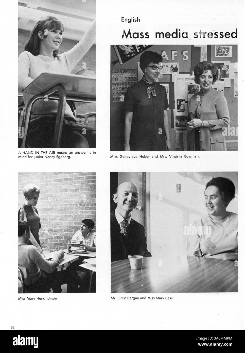 Il Kennedy High Yearbook del 1969, profili '69, documenta i principali eventi e risultati dell'anno scolastico 1968-1969, concentrandosi sulla vita studentesca, le pietre miliari accademiche, l'atletica e i club scolastici. Foto Stock