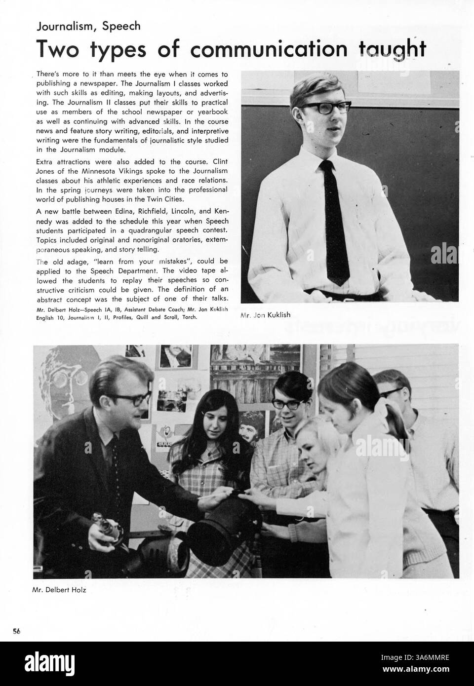 Profiles '69 è l'annuario ufficiale del Kennedy High nel 1969, che documenta i momenti chiave della vita studentesca, dell'atletica, dei club scolastici e dei risultati accademici durante l'anno scolastico 1968-1969. Foto Stock