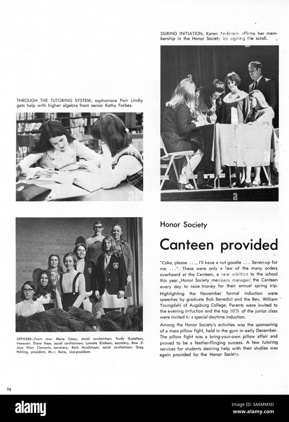 Il Kennedy High Yearbook del 1969, profili '69, cattura eventi importanti e la partecipazione degli studenti a accademici, sport e club scolastici durante l'anno accademico 1968-1969. Foto Stock