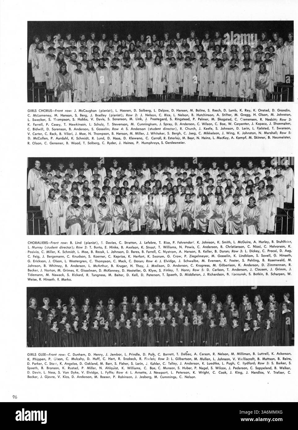 Profili '69, l'annuario 1969 per il Kennedy High, mette in evidenza gli eventi chiave dell'anno scolastico 1968-1969, tra cui studenti, insegnanti, prestazioni accademiche, attività atletiche, e gli impegni del club. Foto Stock