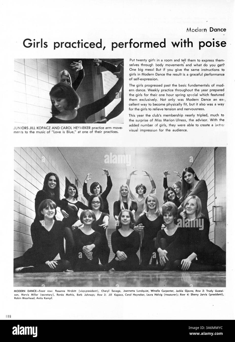 Profili '69 è l'annuario ufficiale del Kennedy High dal 1969, che documenta gli eventi accademici, atletici ed extracurriculari dell'anno scolastico 1968-1969 e mette in evidenza la partecipazione degli studenti a varie attività. Foto Stock