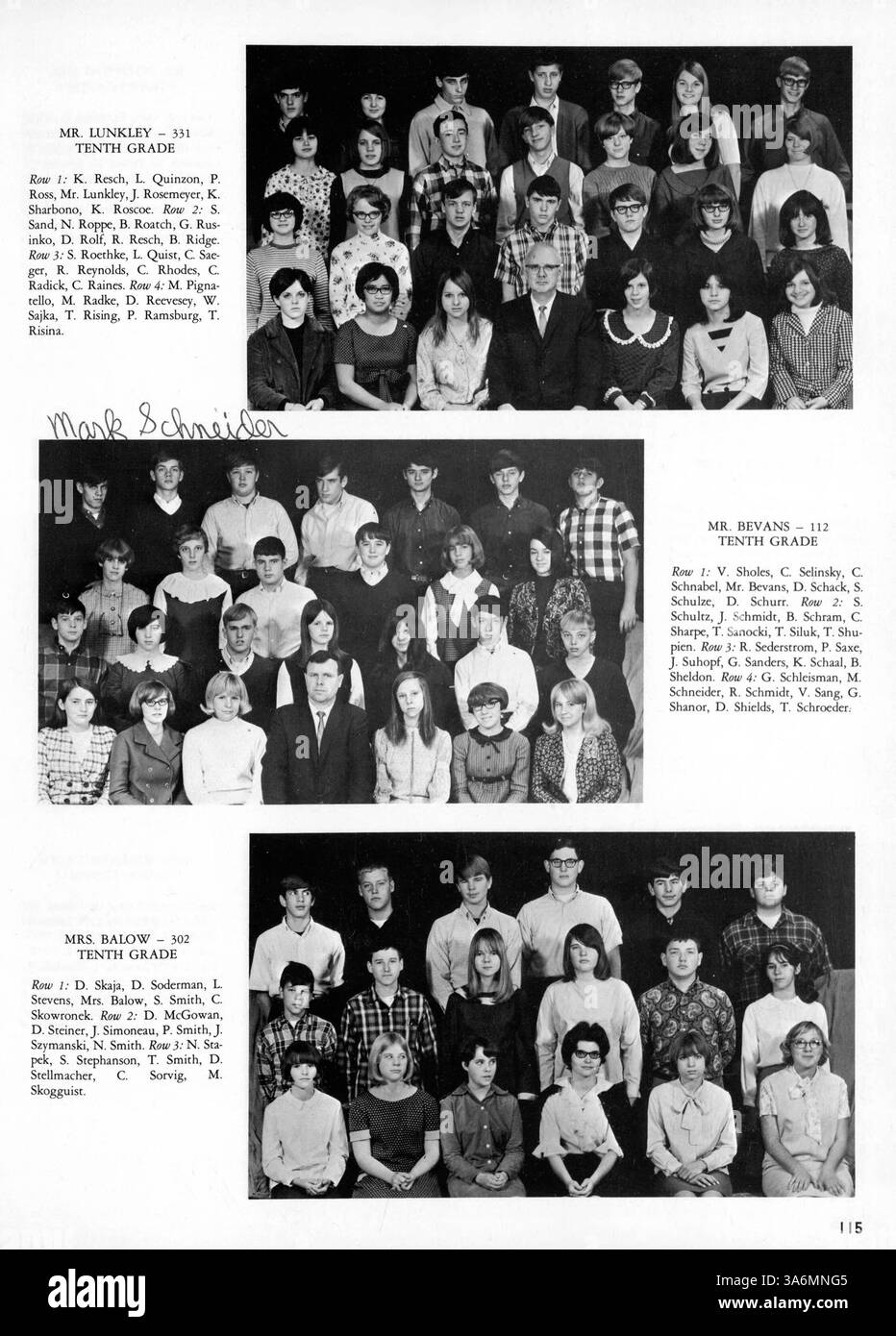 L'annuario "Wizard '67" fornisce un'istantanea dell'anno scolastico 1966-1967 alla Edison High School, documentando la vita degli studenti, l'atletica, i club e i contributi della comunità afroamericana all'ambiente scolastico. Foto Stock