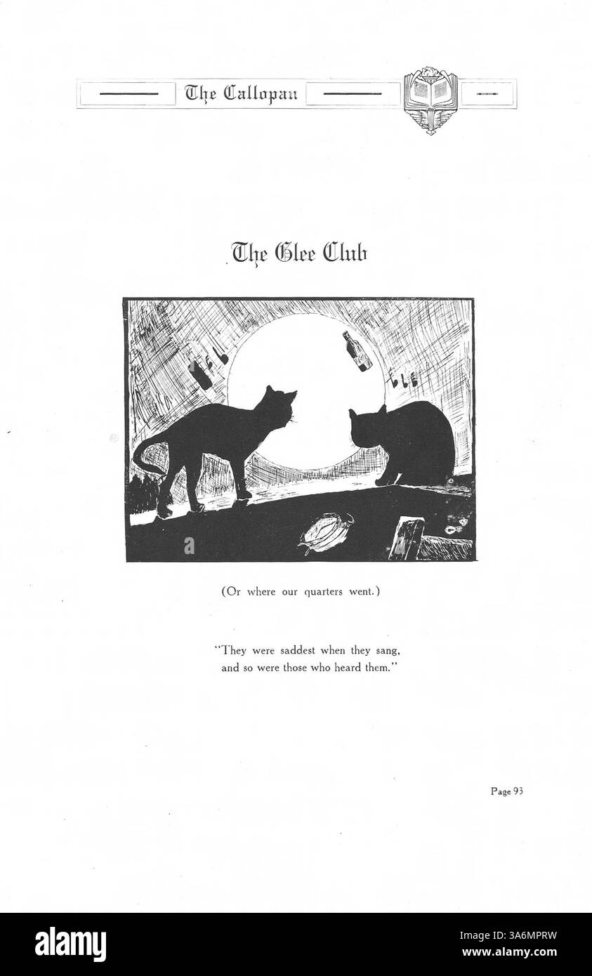 L'edizione 1915 del Blake Yearbook, intitolato The Callopan, fornisce un record di studenti, insegnanti, club e eventi sportivi dell'anno scolastico 1914-1915. Mette in evidenza la vita della comunità e accademica alla Blake School. All'annuario mancano le pagine 39-42. Foto Stock