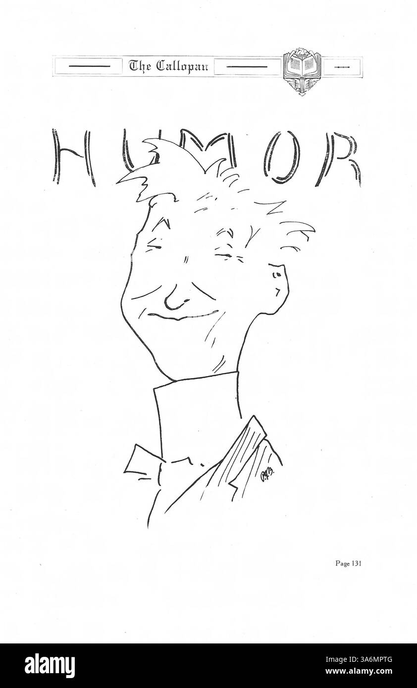 Il Callopan 1915 Blake Yearbook offre uno sguardo sulla vita studentesca, l'atletica, la facoltà e i club scolastici della Blake School durante l'anno accademico 1914-1915. Mancano le pagine 39-42. Foto Stock