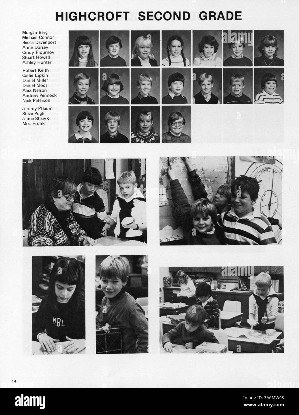 Questo annuario per l'anno accademico 1983-1984 alla Blake Lower School presenta ritratti di studenti e docenti, momenti salienti di eventi sportivi, club studenteschi e altre attività significative. Funge da record degli eventi e dei risultati dell'anno. Foto Stock