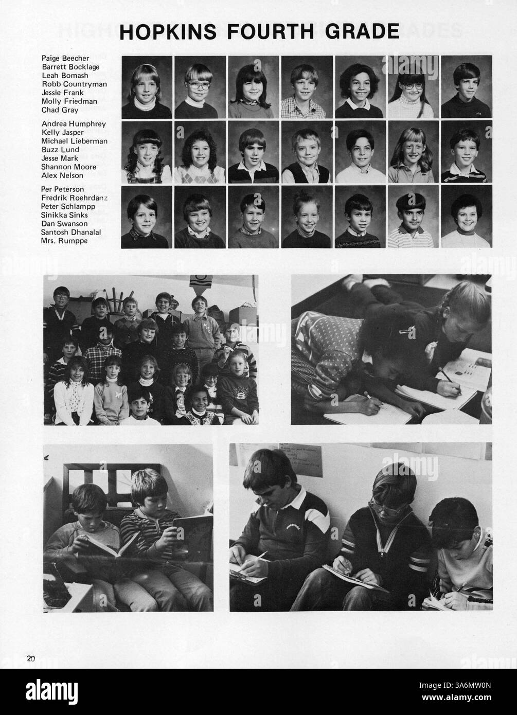Questo annuario dell'anno scolastico 1983-1984 presso la Blake Lower School presenta eventi scolastici, momenti salienti di studenti e insegnanti e risultati sportivi. Serve come registrazione visiva dei momenti e delle attività chiave dell’anno. Foto Stock