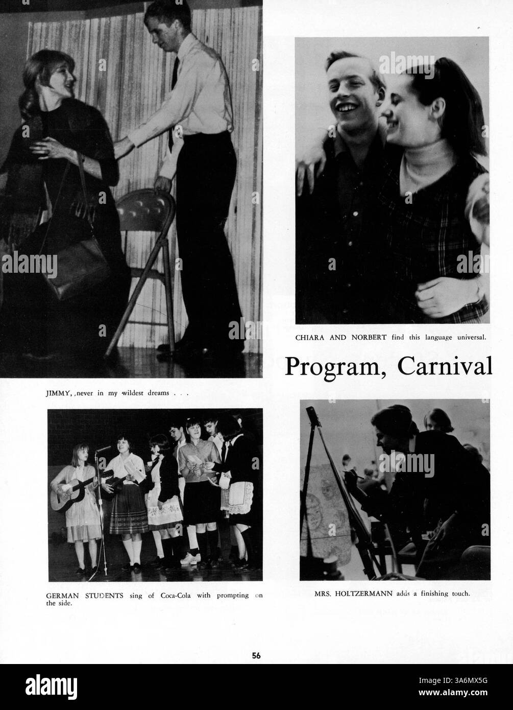 Questo annuario mette in evidenza le attività accademiche, atletiche e sociali della University High School per l'anno scolastico 1964-1965, mostrando i contributi degli studenti afroamericani all'ambiente scolastico e alla vita extracurricolare. Foto Stock