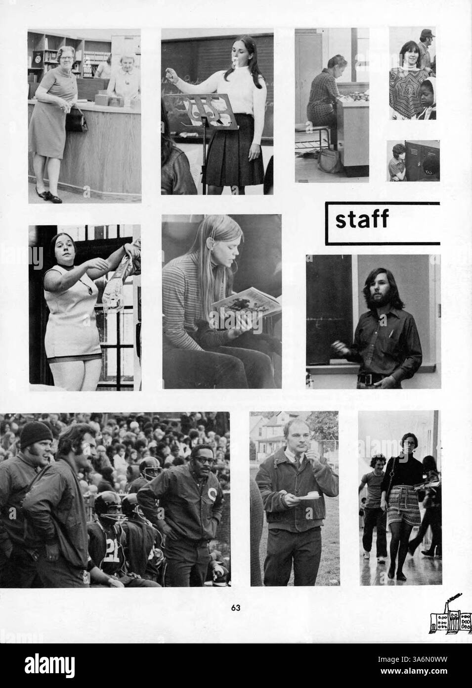 L'annuario "73 Centralian" del 1973 riprende i momenti salienti dell'anno scolastico, dai ritratti di studenti e insegnanti alle attività del club e agli eventi sportivi. Serve come risorsa storica che riflette l'esperienza afroamericana al Central High durante quel periodo. Foto Stock