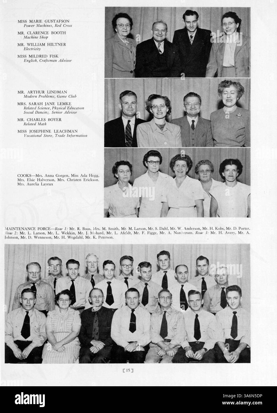 Questo annuario dell'anno scolastico 1949-1950 presenta la vita accademica ed extracurricolare degli studenti, con uno speciale riconoscimento degli studenti afroamericani e del loro ruolo nella comunità scolastica. Foto Stock