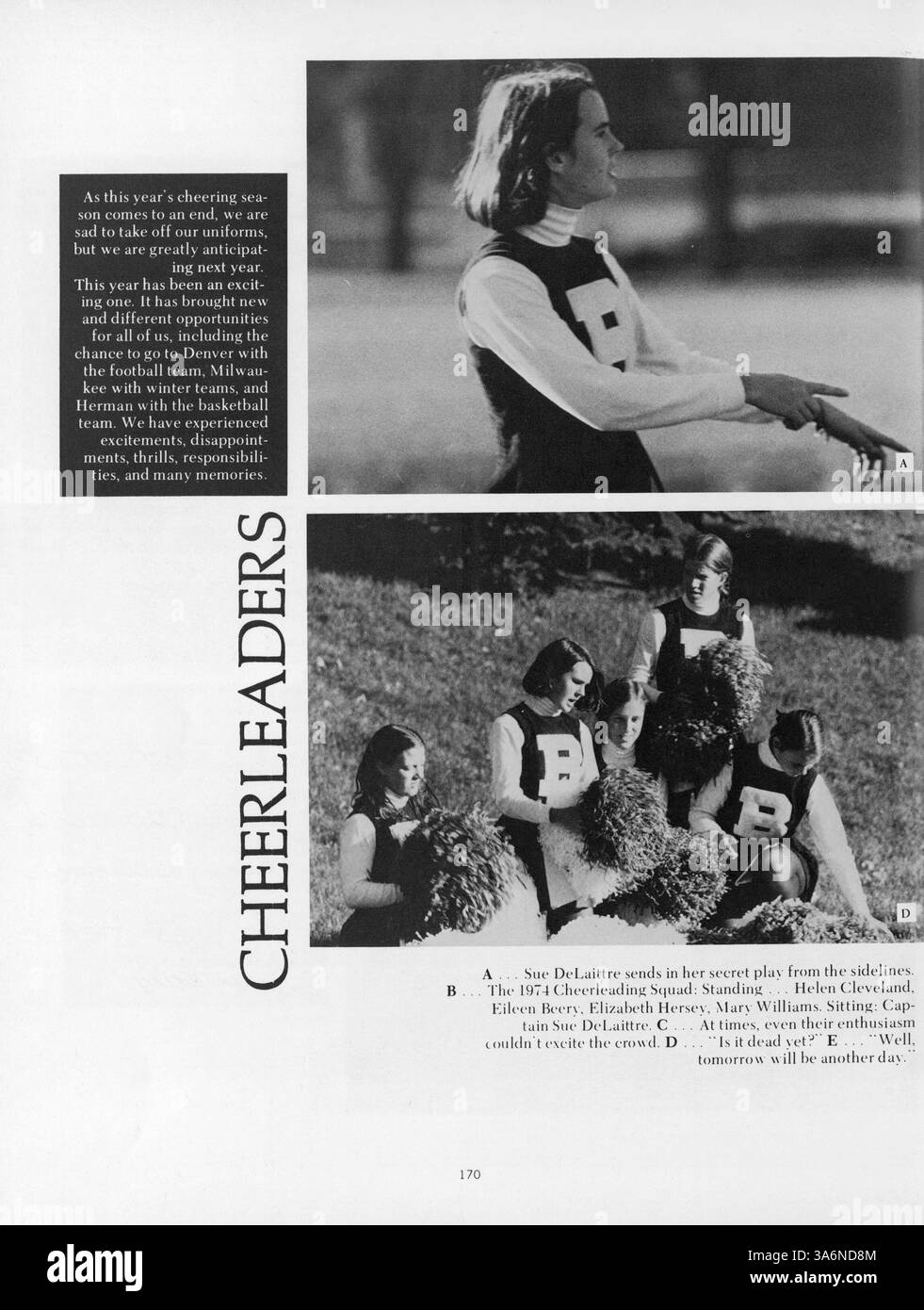 Questo annuario documenta la vita degli studenti, le squadre sportive, i club e gli eventi scolastici durante l'anno accademico 1973-1974 alla Blake School, con particolare attenzione ai contributi della storia afroamericana all'interno dell'ambiente scolastico. Foto Stock