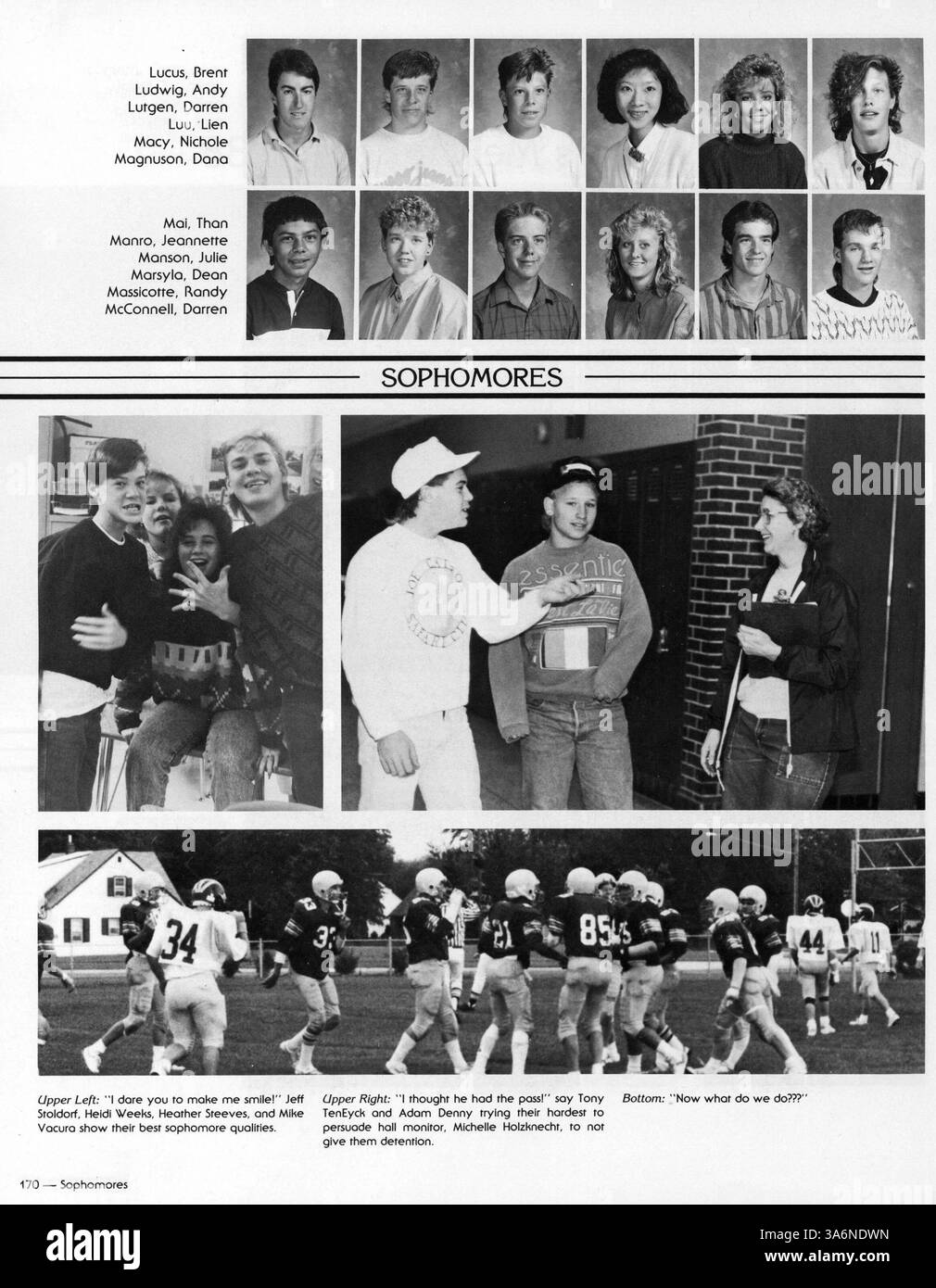 Il 1988 Park Center High Yearbook serve come record della vita studentesca nel 1987-1988, documentando il contributo di insegnanti, eventi sportivi, club scolastici e altre attività significative durante l'anno. Foto Stock