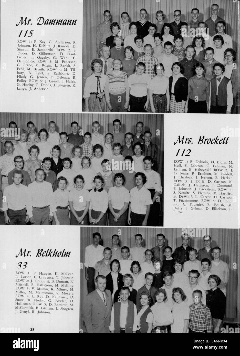 Questa scuola superiore annuale, "Patrick Henry High Yearbook 1959; Orator 1959", racconta l'anno accademico 1958-1959, con il corpo studentesco, gli insegnanti, i club, l'atletica leggera e importanti eventi scolastici presso la Patrick Henry High School di Minneapolis. Foto Stock