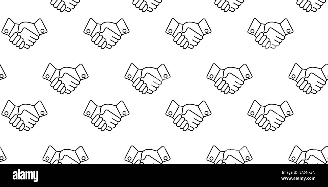 Icone di handshake che rappresentano partnership e accordo in vari contesti Illustrazione Vettoriale