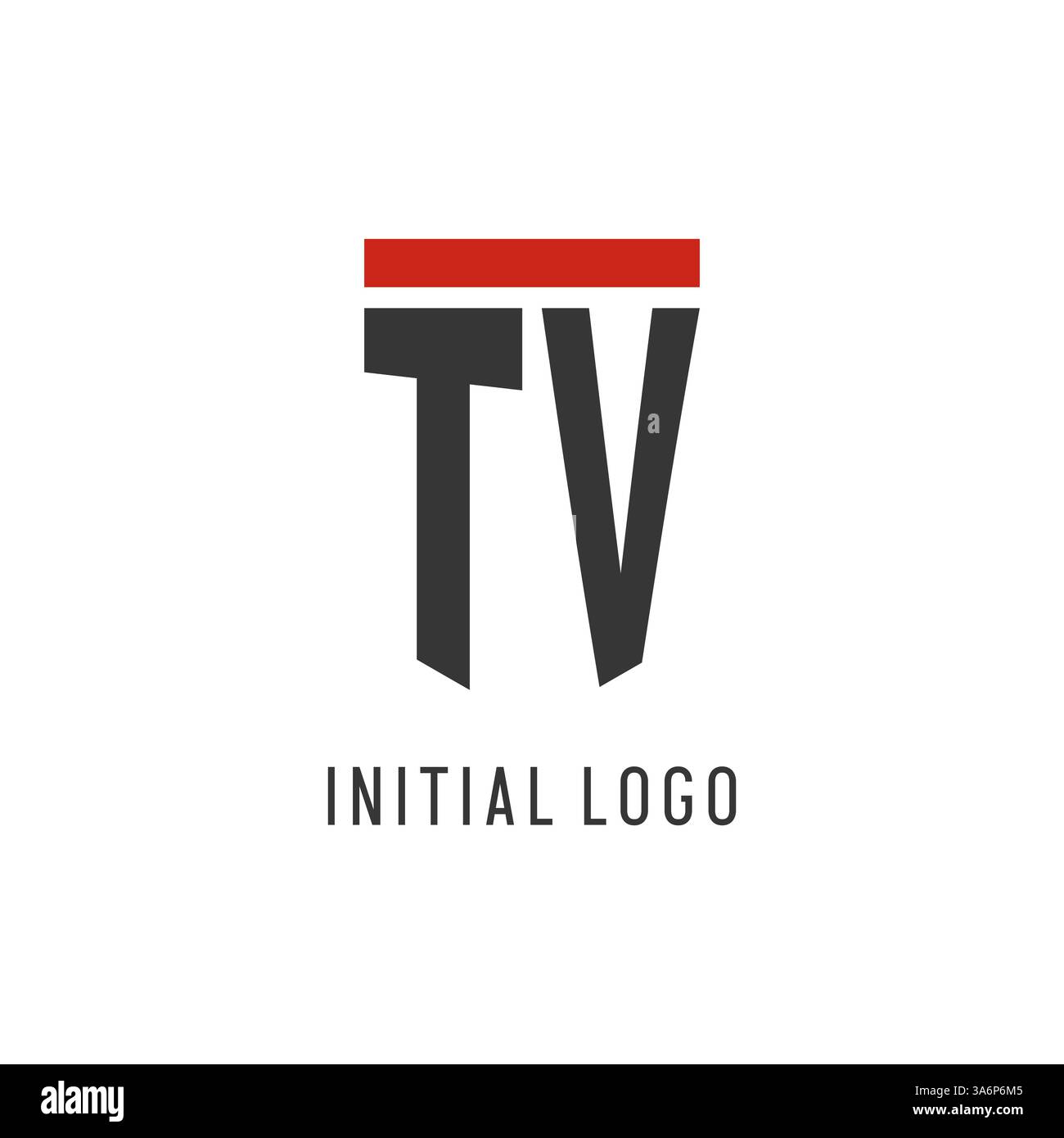 Logo iniziale esport TV con grafica vettoriale dal design semplice dello scudo Illustrazione Vettoriale