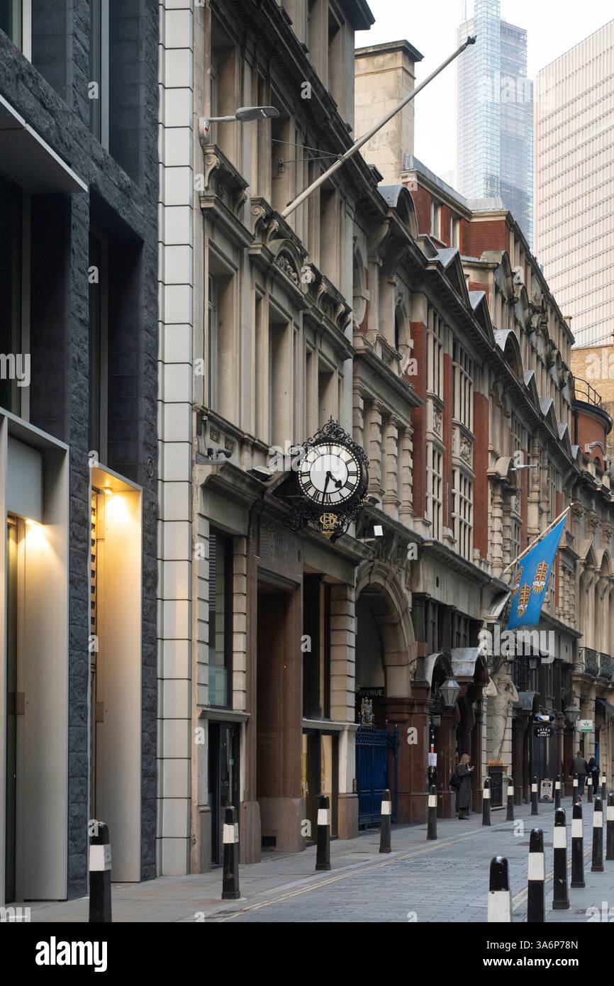 Città di Londra, Throgmorton Street Foto Stock
