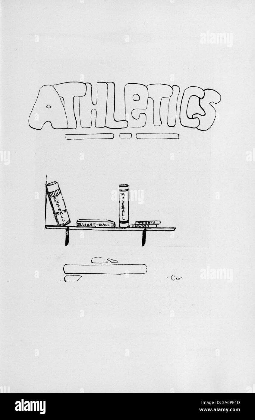 Il Blake Yearbook 1931, Call-o'-Pan, serve come record storico dell'anno scolastico 1930-1931, mostrando i risultati degli studenti, le attività del club, l'atletica e i contributi degli insegnanti alla comunità scolastica. Foto Stock