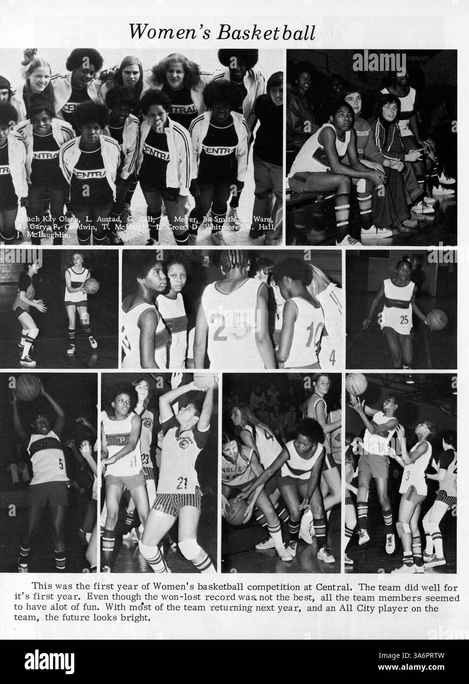 Il Centralian Yearbook del 1975 è un resoconto dettagliato delle attività accademiche e extracurriculari della Central High, tra cui atletica leggera, club studenteschi e facoltà. Particolare attenzione è posta sui contributi degli studenti afroamericani durante tutto l'anno. Foto Stock