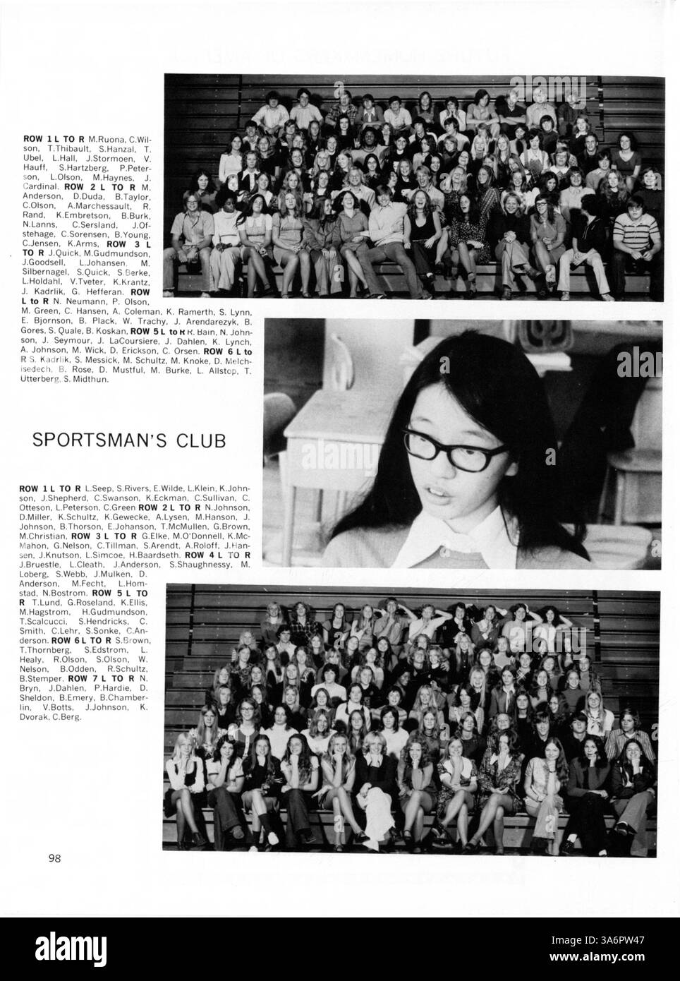 L'annuario Sagamore del 1973 della Roosevelt High School mette in evidenza i risultati accademici, atletici ed extracurriculari dell'anno scolastico, con una particolare attenzione alla storia afroamericana e all'impatto sulla comunità scolastica. Foto Stock