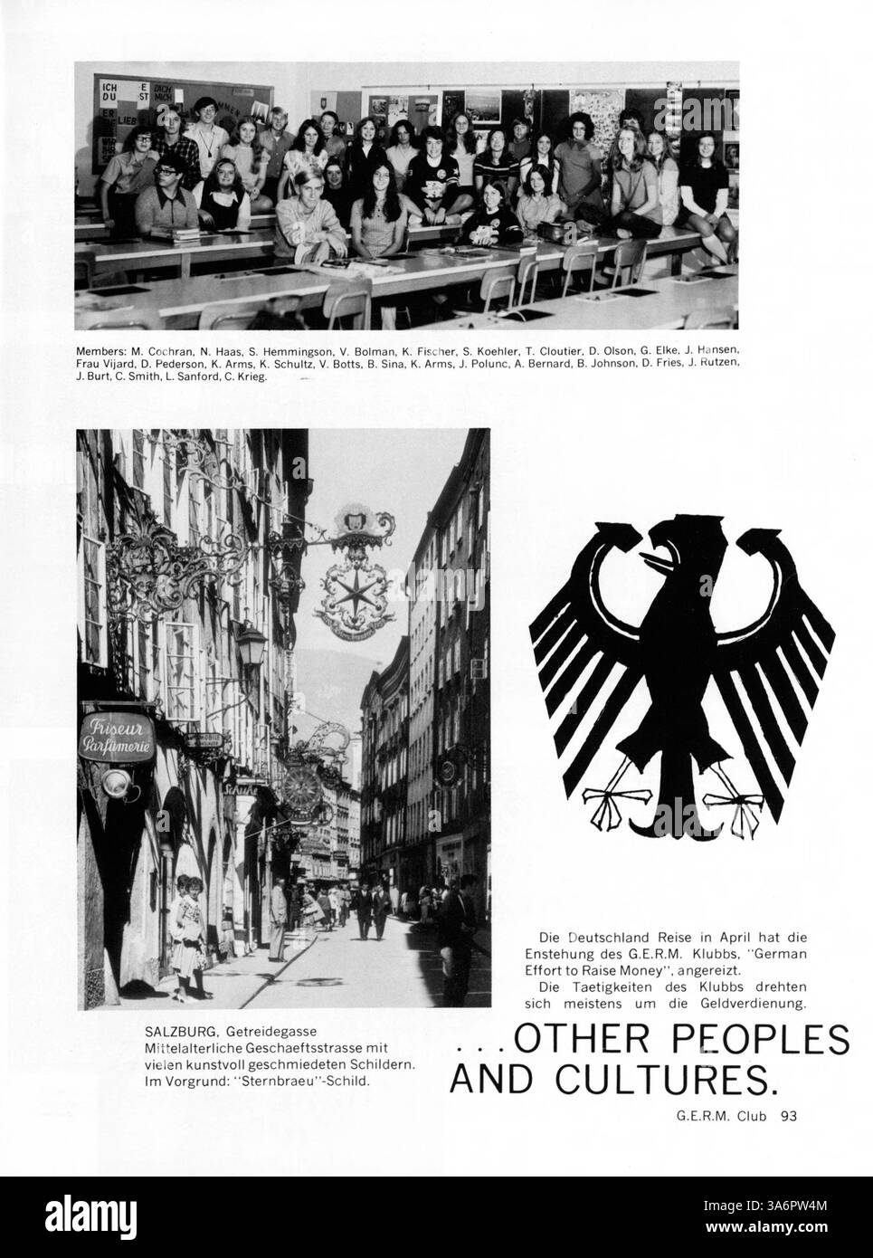 Questo annuario Sagamore del 1973 della Roosevelt High School offre una panoramica completa degli studenti, degli insegnanti, delle squadre di atletica, dei club e degli eventi culturali dell'anno scolastico 1972-1973, con particolare attenzione alla storia afroamericana e al coinvolgimento della comunità. Foto Stock