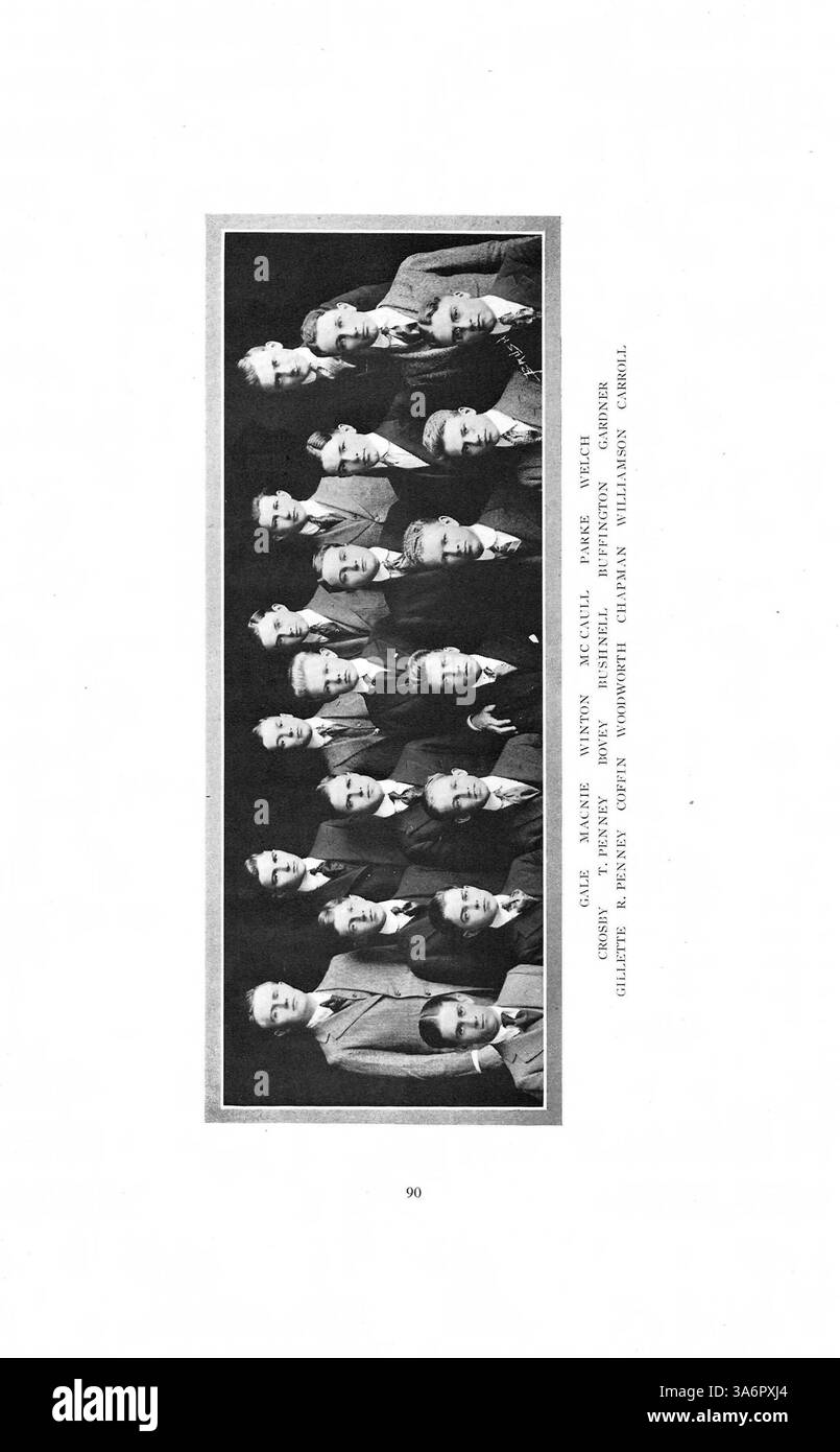 L'annuario di Blake del 1917, "The Callopan", mette in evidenza il corpo studentesco, la facoltà, l'atletica e i club che hanno plasmato l'anno scolastico 1916-1917. Foto Stock